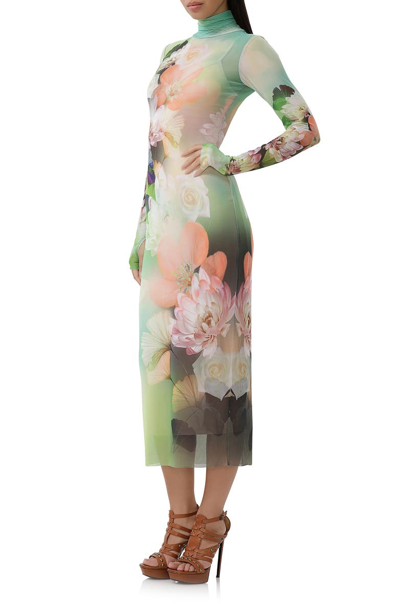 AFRM Shailene Long Sleeve Mesh Dress, Alternate, color, 