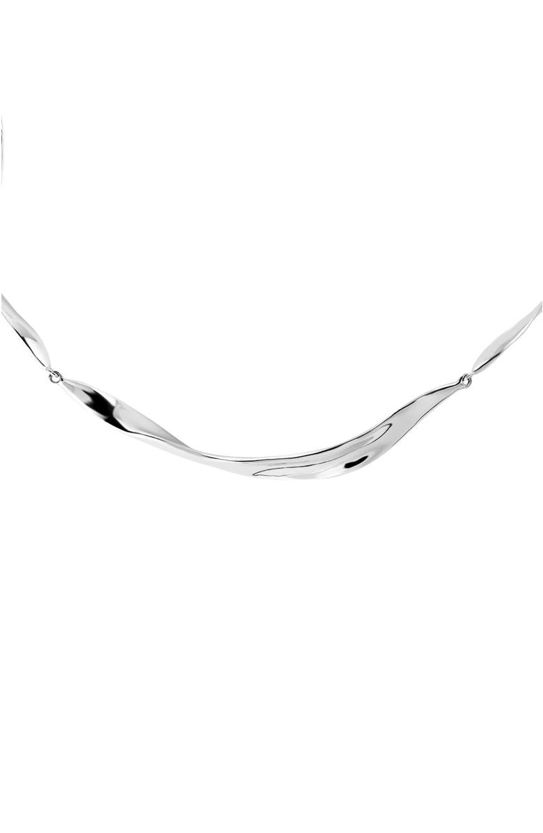 RETRO CHIC Ripple Necklace, Alternate, color, Silver