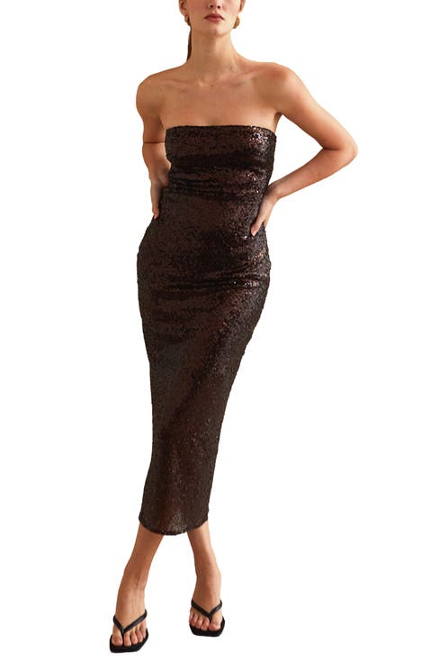 Sequins Tube Midi Dress