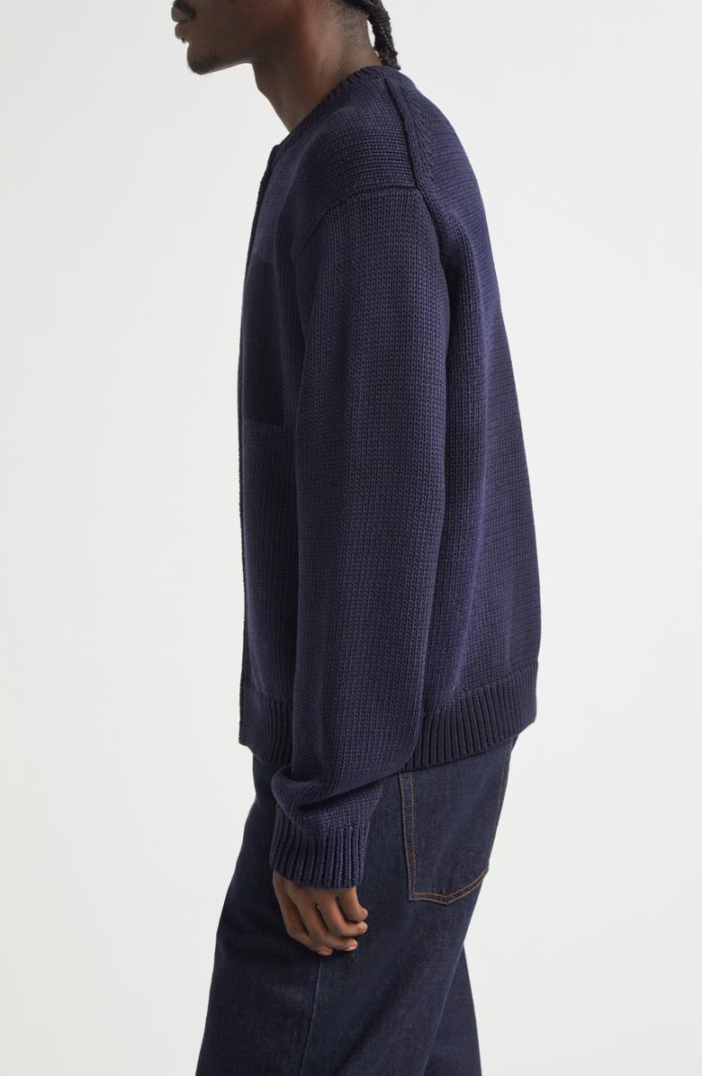 JW Anderson Washed Zip-Front Cardigan, Alternate, color, 