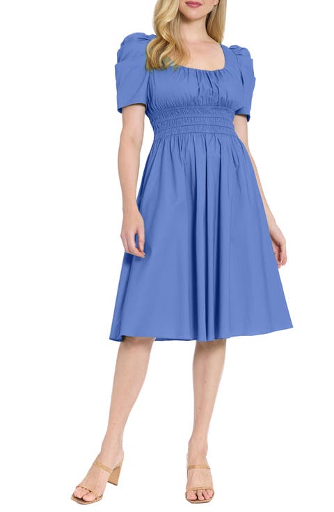 Puff Sleeve Smocked Waist Dress