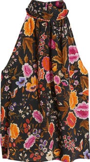 KOBI HALPERIN Madison Floral Silk Halter Top