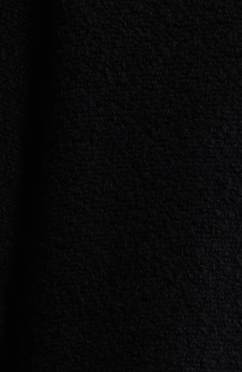 Eileen Fisher Open Front Recycled Wool Blend Bouclé Hooded Jacket, Alternate, color, Black