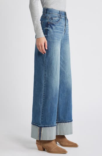 'Ab'Solution Skyrise Cuffed Wide Leg Jeans