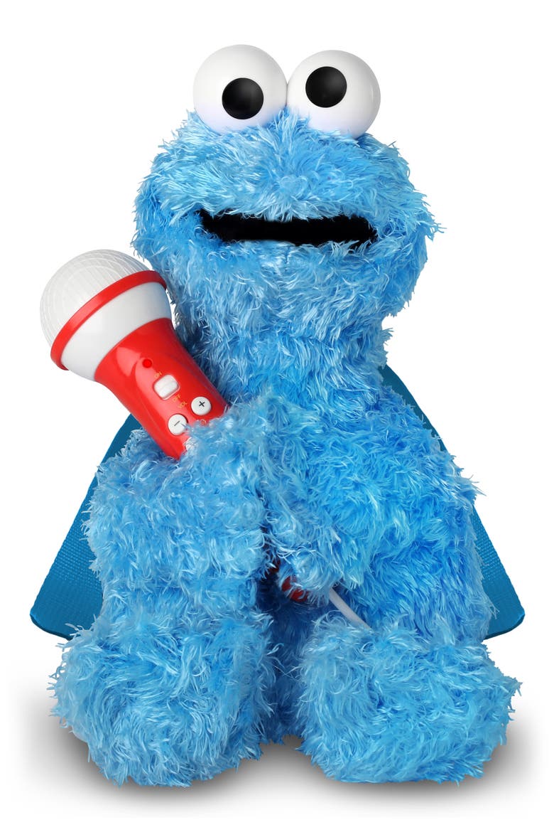 Sesame Street Karaoke Crew Plush Karaoke Singing Toy, Main, color, BLUE