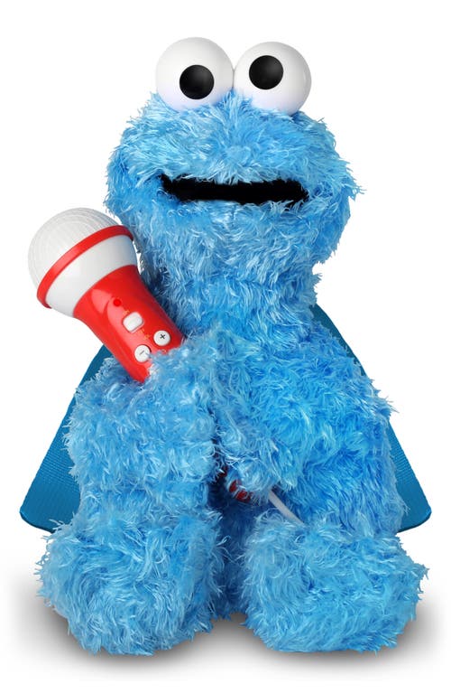 Singing Machine Cookie Monster Plush Karaoke Toy in Blue 