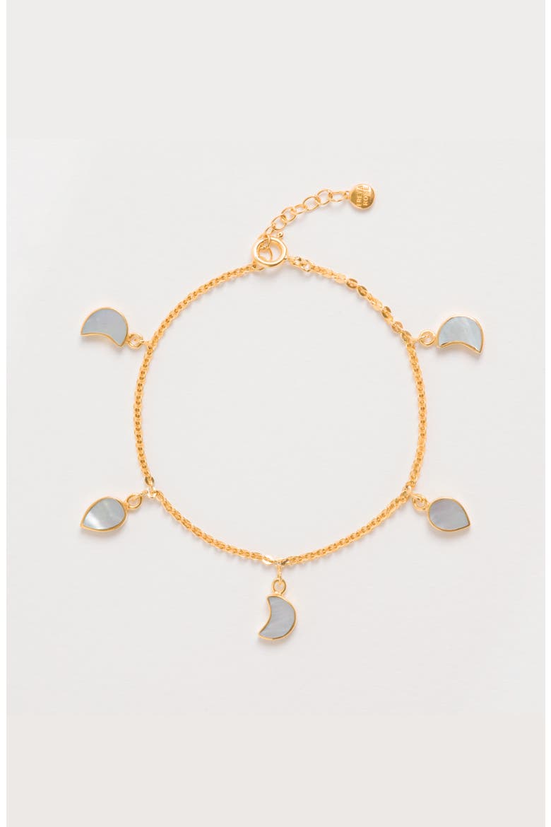 Petite Moon Bracelet, Alternate, color, Gold