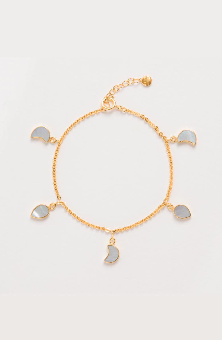 Freya Rose Petite Moon Bracelet, Alternate, color, Gold
