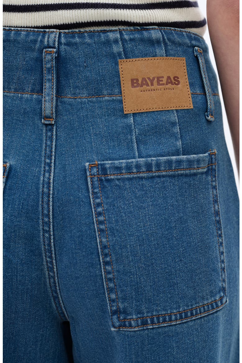 Darted High Waist Super Wide Leg Jeans, Alternate, color, RETRO MEDIUM BLUE