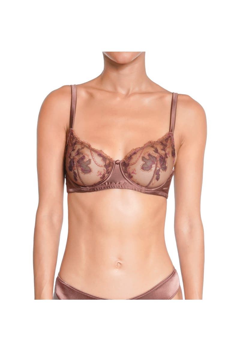 Poeme Underwire Bra, Alternate, color, Brown