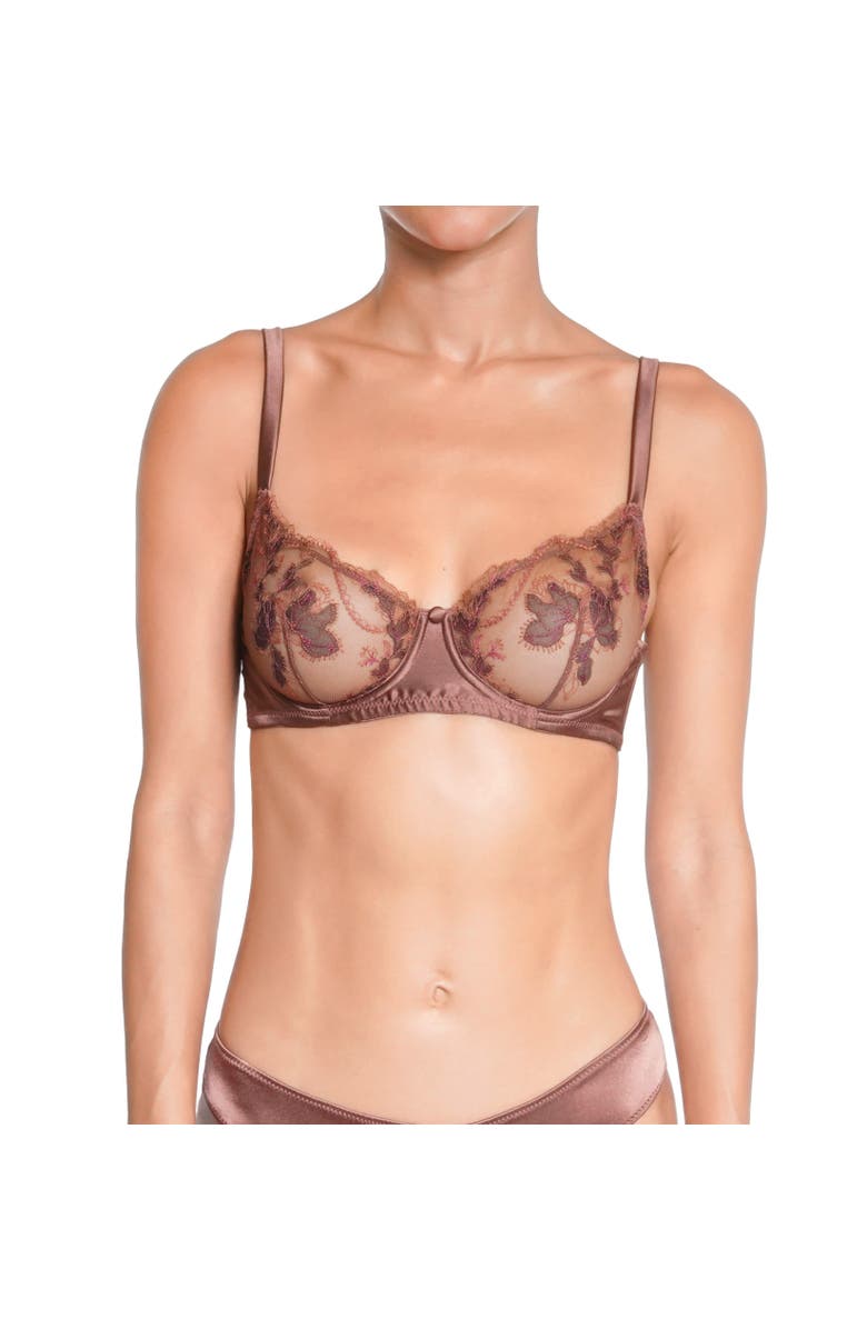 Huit Poeme Underwire Bra, Alternate, color, Brown