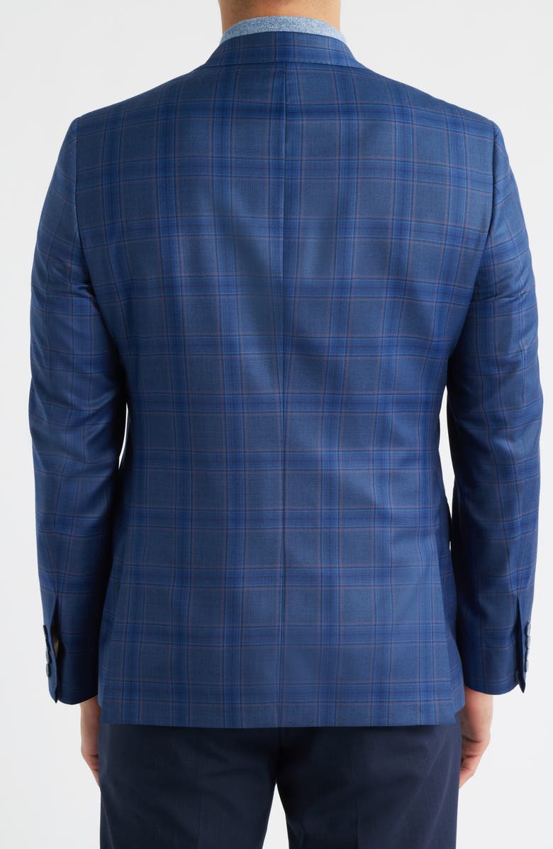 Heritage Gold Blue Plaid Wool Sport Coat, Alternate, color, Blue