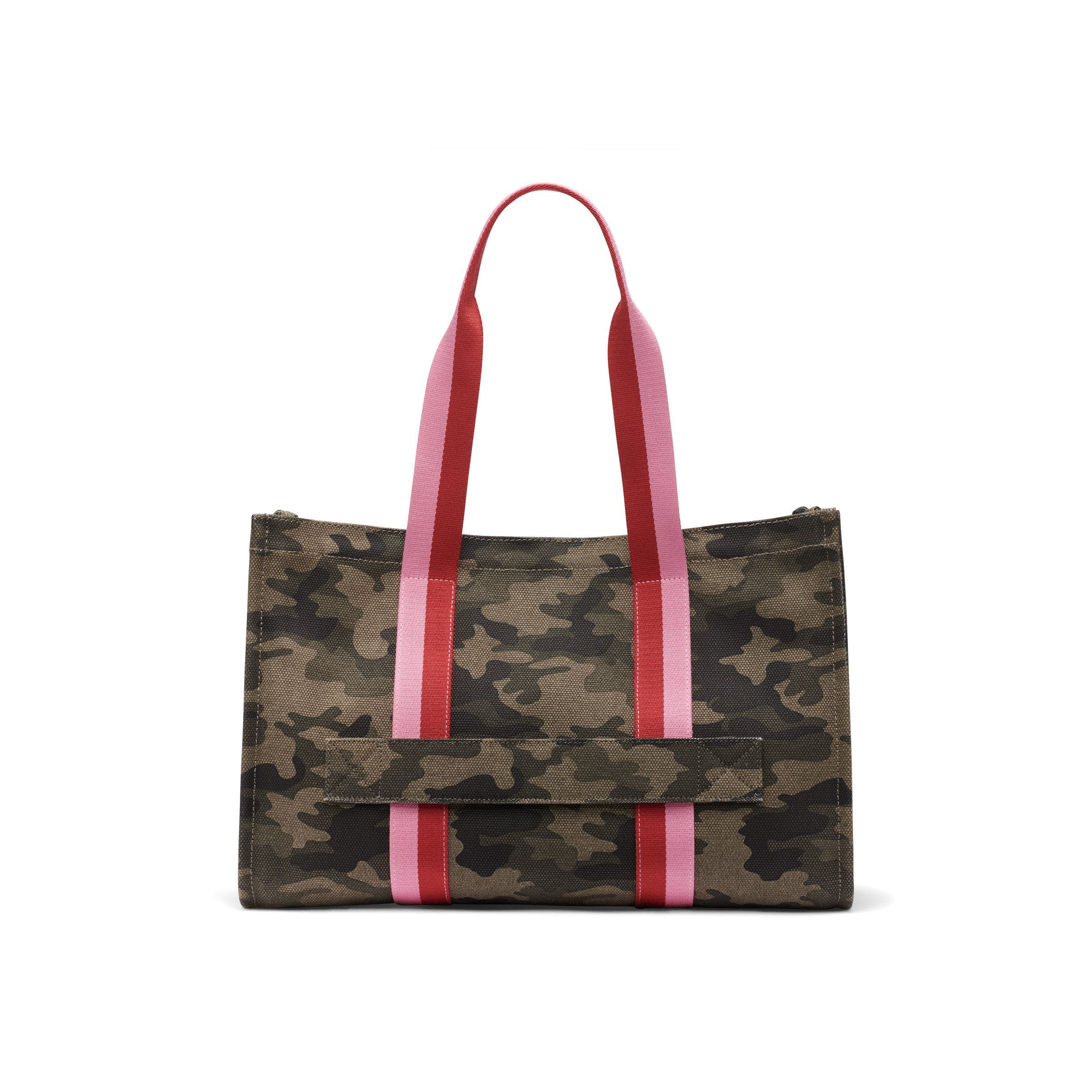 DKNY Nessa Tote, Alternate, color, Camo/Pink/Red