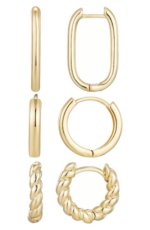 Set of 3 Hoop Earrings