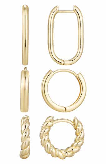Adornia Set of 3 Hoop Earrings