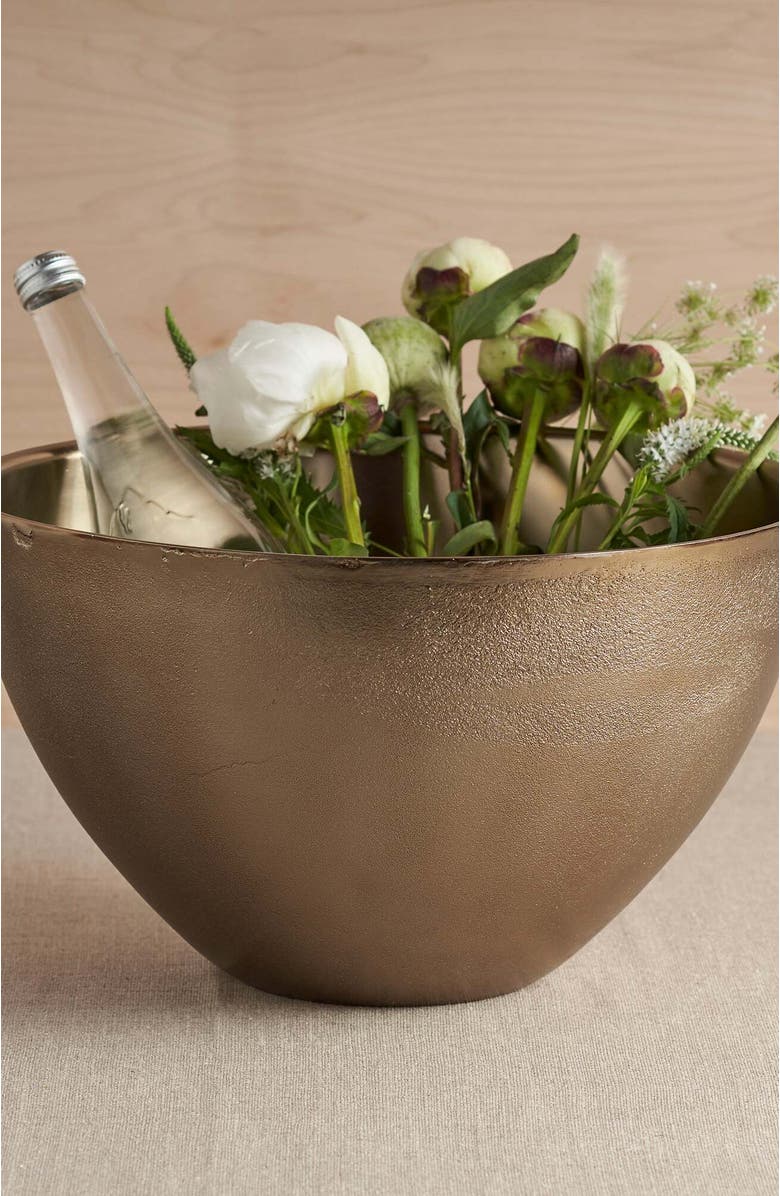 The Collective Home Stinson Antique Brass Party Bucket, Main, color, Gold