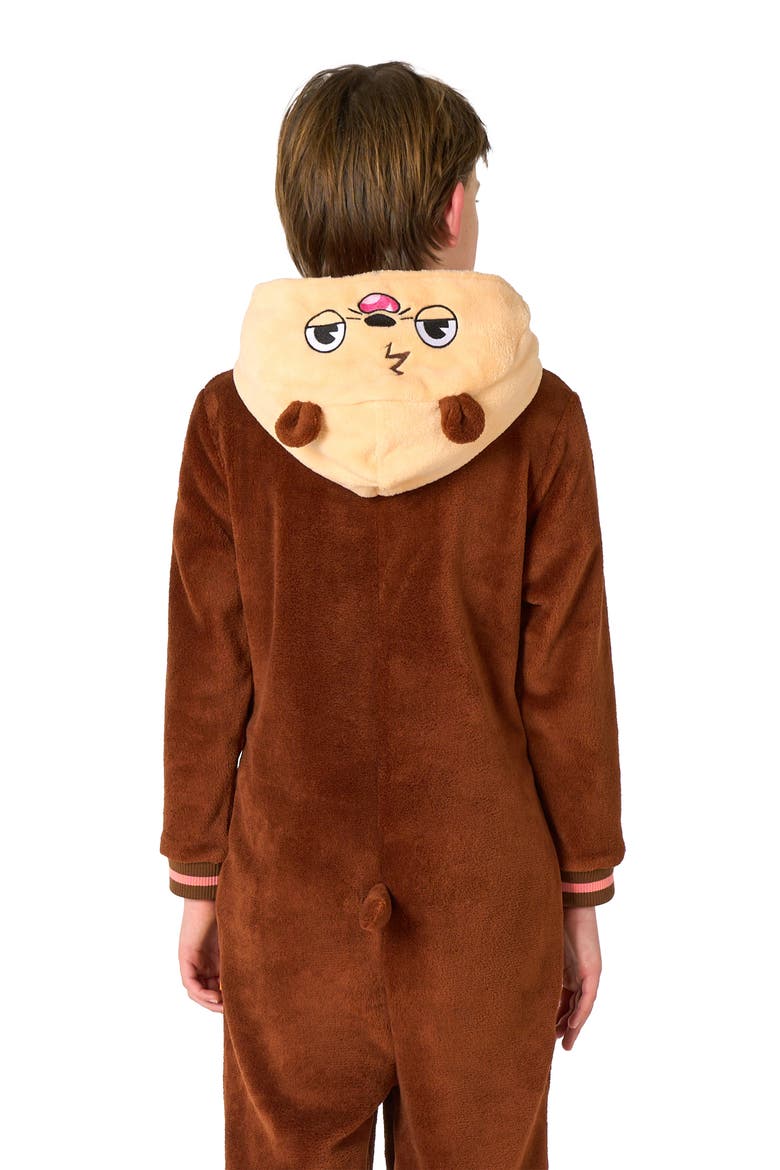Kids' Otter One Piece Hooded Jumpsuit, Alternate, color, BEIGE