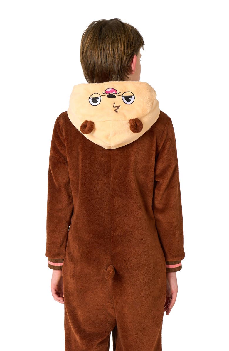 OppoSuits Kids' Otter One Piece Hooded Jumpsuit, Alternate, color, Beige