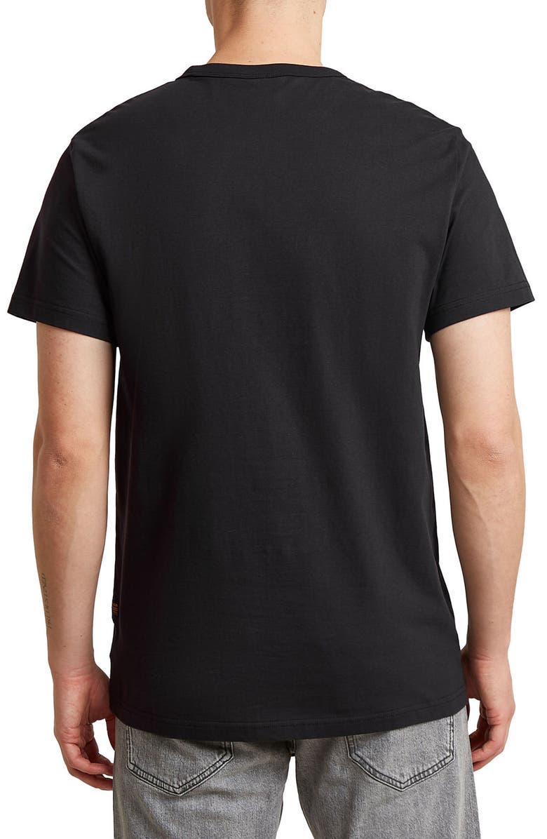 G-STAR Logo Organic Cotton Graphic T-Shirt, Alternate, color, Black