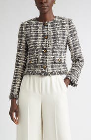 ST. JOHN Eyelash Tweed Jacket