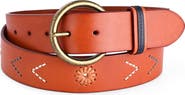 OLD TREND Boho Genuine Leather Perforated Handcrafted Detail Belt