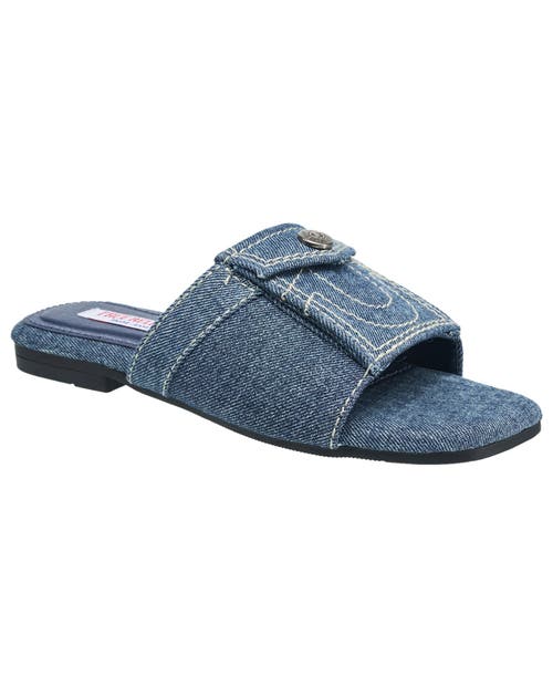 True Religion Jean Pocket Sandal In Blue