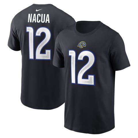 Men's Nike Puka Nacua Midnight Blue Los Angeles Rams 2025 Rivalries Collection Player Name & Number T-Shirt