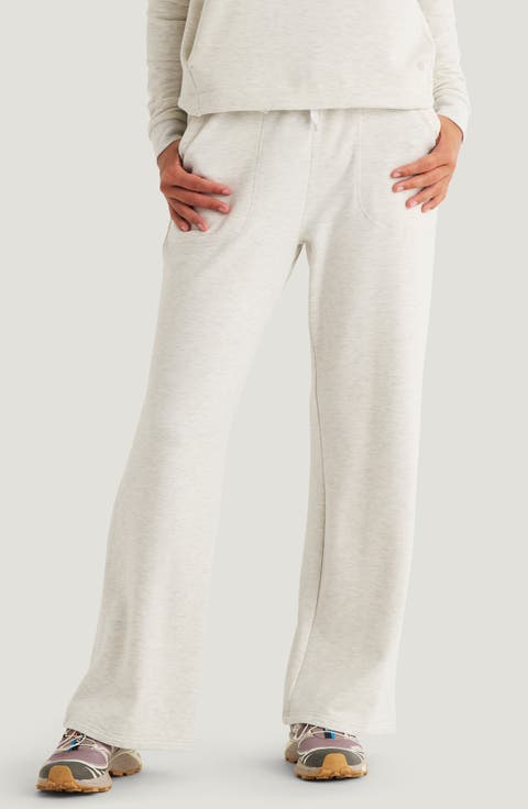 Lightweight Fleece Wide Leg Pants