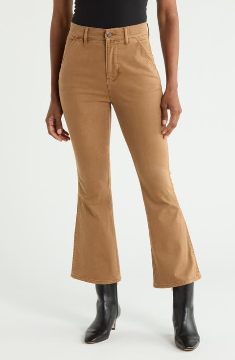 Carson High Waist Flare Ankle Crop Pants