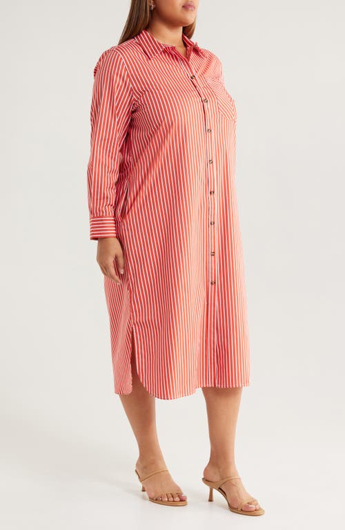 Universal Standard Odeon Stretch Poplin Shirtdress In Multi