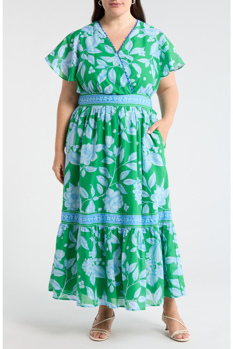 verbena midi dress Floral Embellished Maxi Dress Verbena Midi Dress Verbena Purple Cape Sleeve Floral Embellished