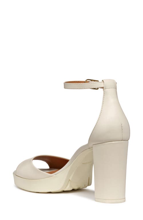 Geox Walk Pleasure Ankle Strap Platform Sandal In Off White