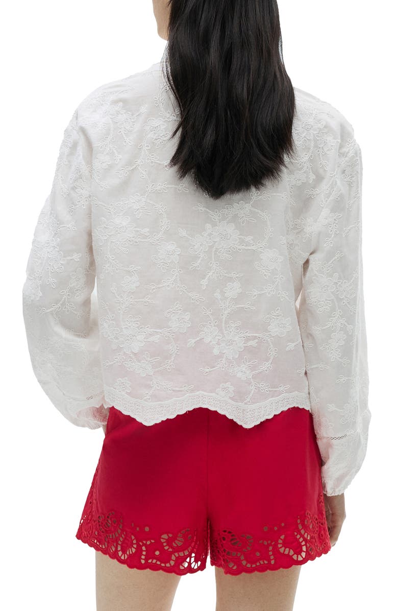 MANGO Floral Embroidered Shirt, Alternate, color,