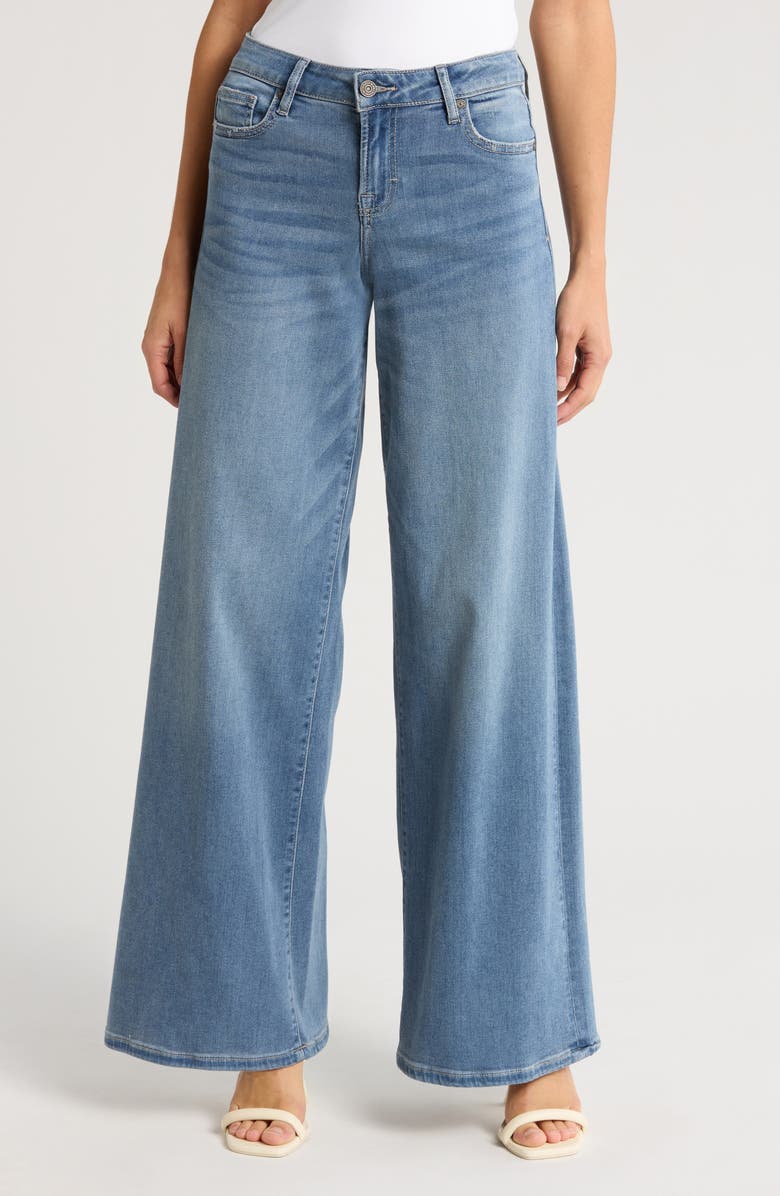 HIDDEN JEANS Mid Rise Super Wide Leg Jeans, Main, color, Medium Wash