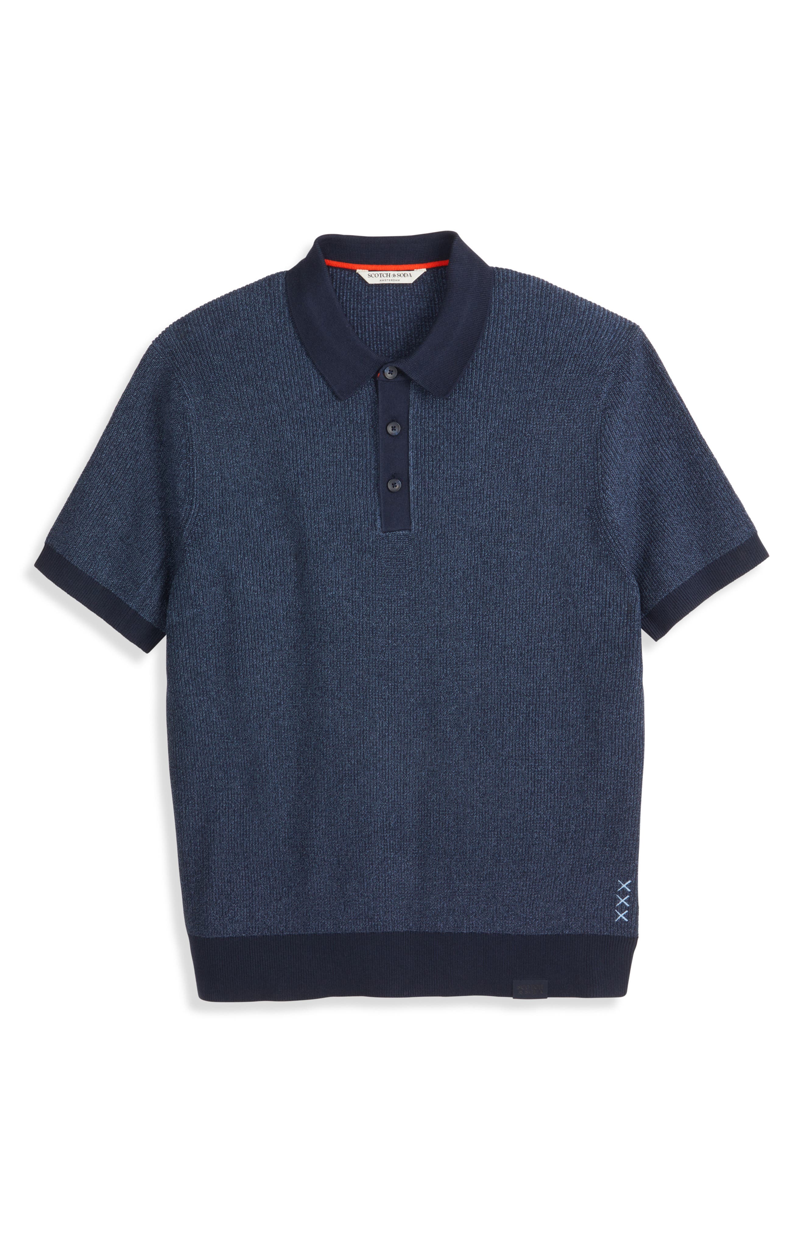 Recycled Cotton Blend Polo Sweater - image 3