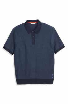Recycled Cotton Blend Polo Sweater