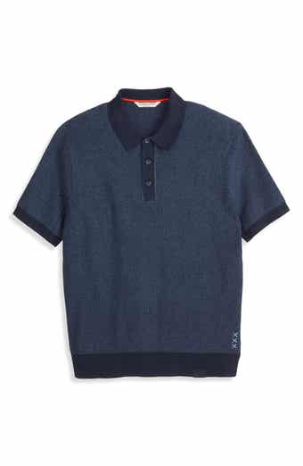 Recycled Cotton Blend Polo Sweater
