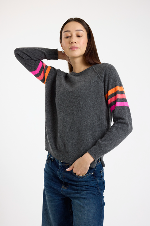 Annie Crew Neck 100% Cashmere Sweater