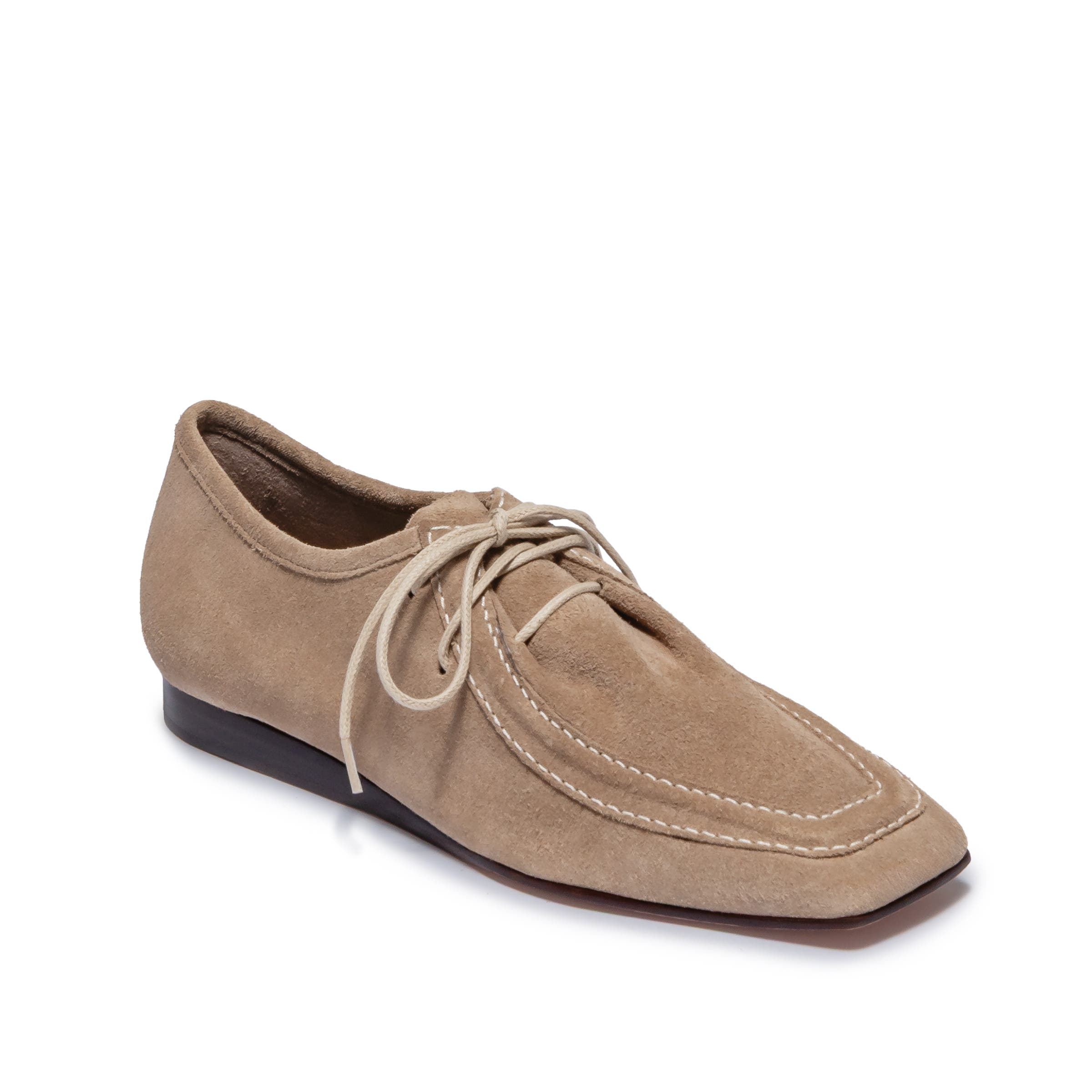 Tate Lace Up Flat, Alternate, color, SANDSTONE