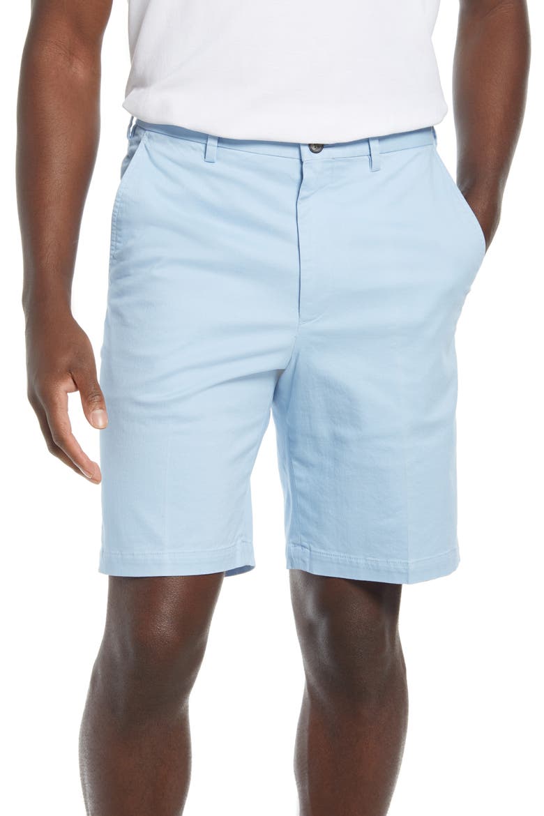 Men's Classic Flat Front Chino Shorts, Main, color, SKY