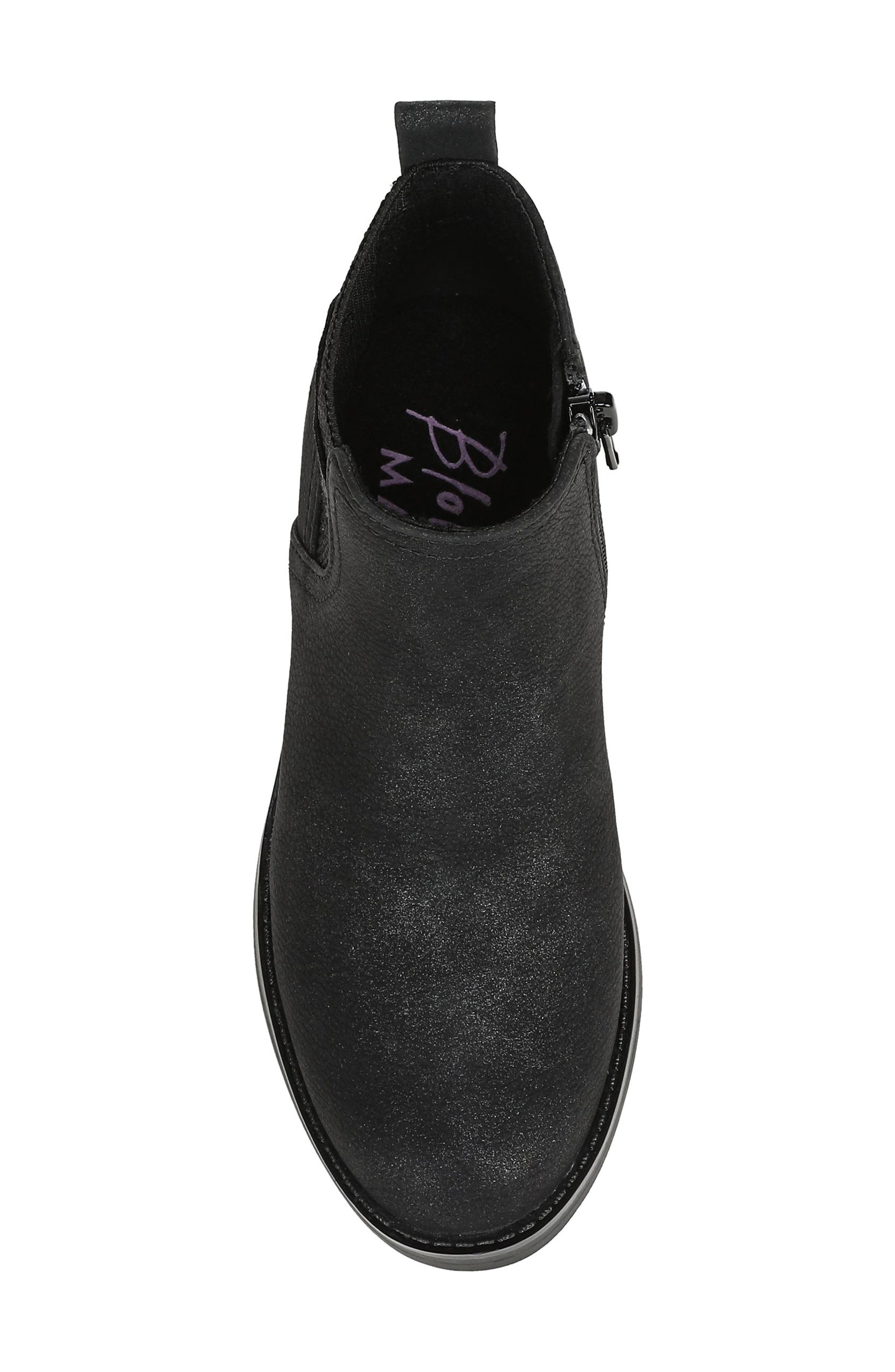 Kids' Zander Glitter Ankle Boot, Alternate, color, BLACK FAUX LEATHER