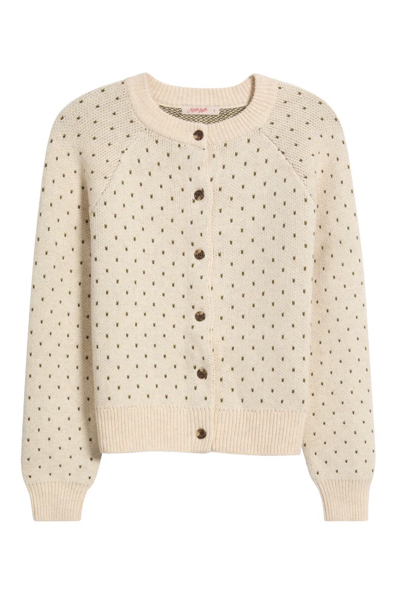 Iris Cotton Blend Cardigan, Alternate, color, OATMEAL AND OLIVE