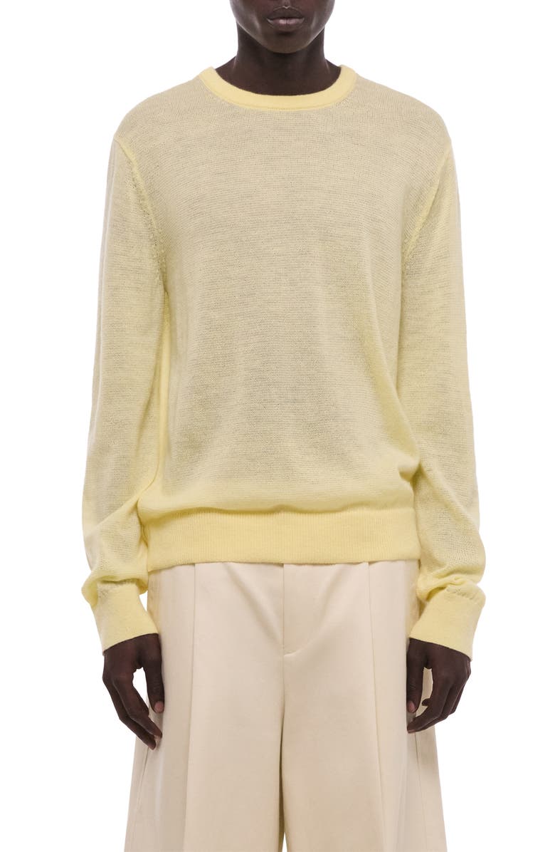 Helmut Lang Merino Wool Blend Sweater, Main, color, Yellow