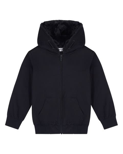Zip-Up Hoodie with Cozy Faux Fur Lining