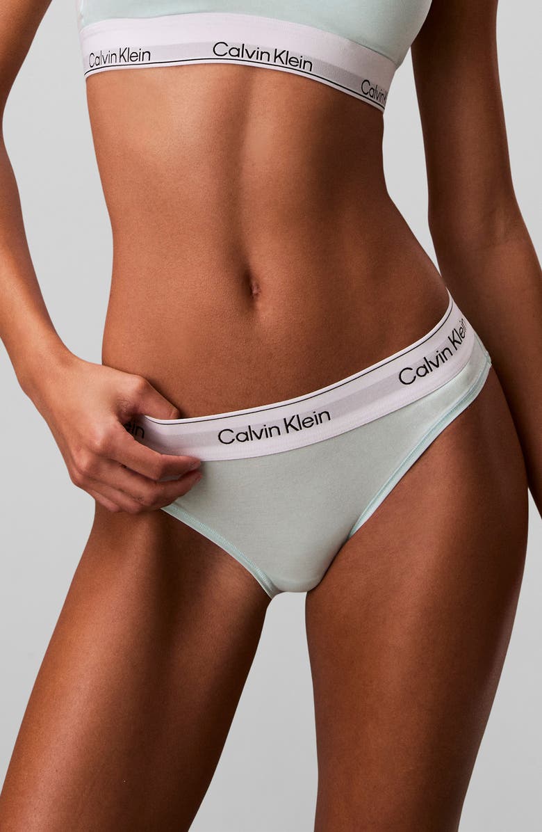 Calvin Klein Logo Bikini, Main, color, Feel The Mint
