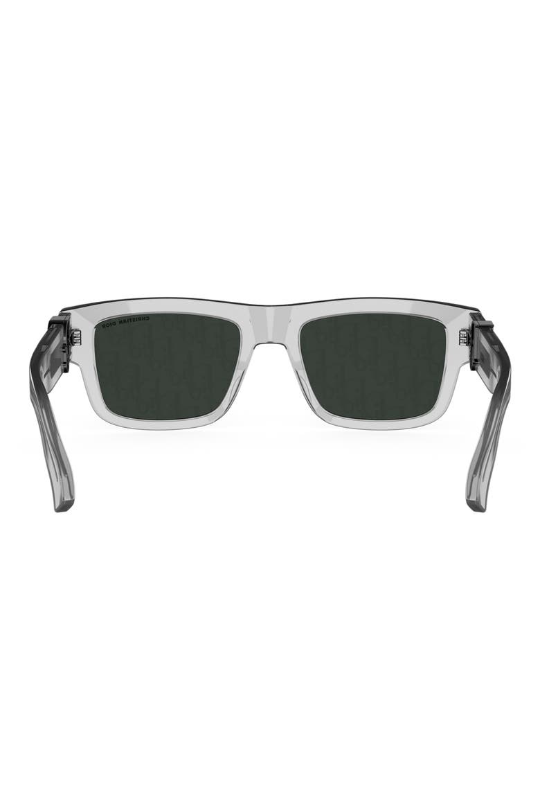 'DiorOblique S3I 52mm Mirrored Rectangular Sunglasses, Alternate, color, GREY/ OTHER / SMOKE MIRROR