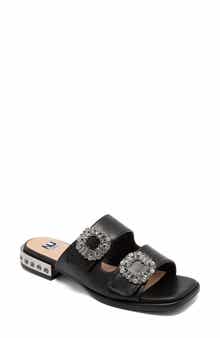 Resort Rhinestone Slide Sandal