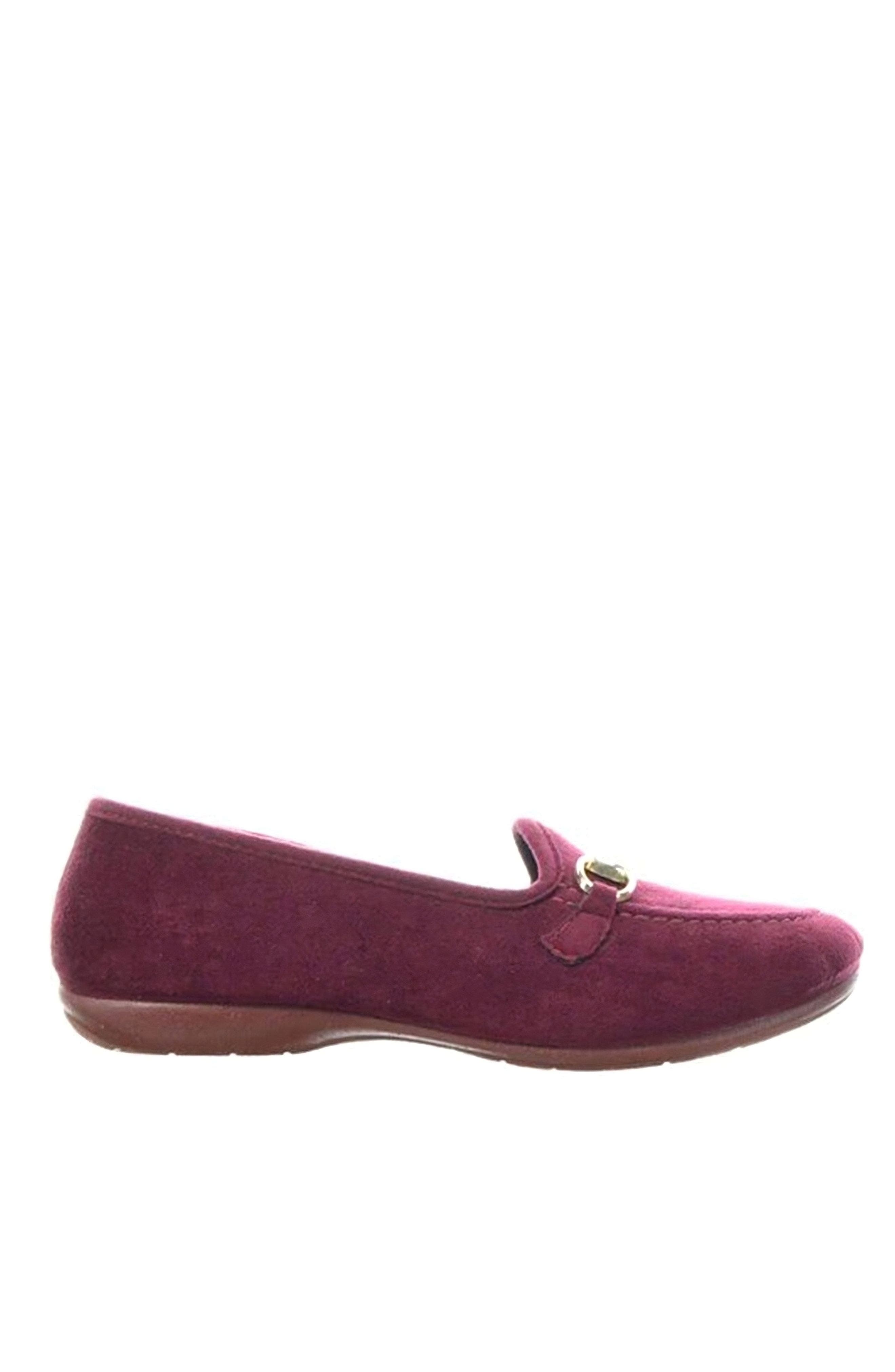Royal Suede Buckle Slipper, Alternate, color, burgundy