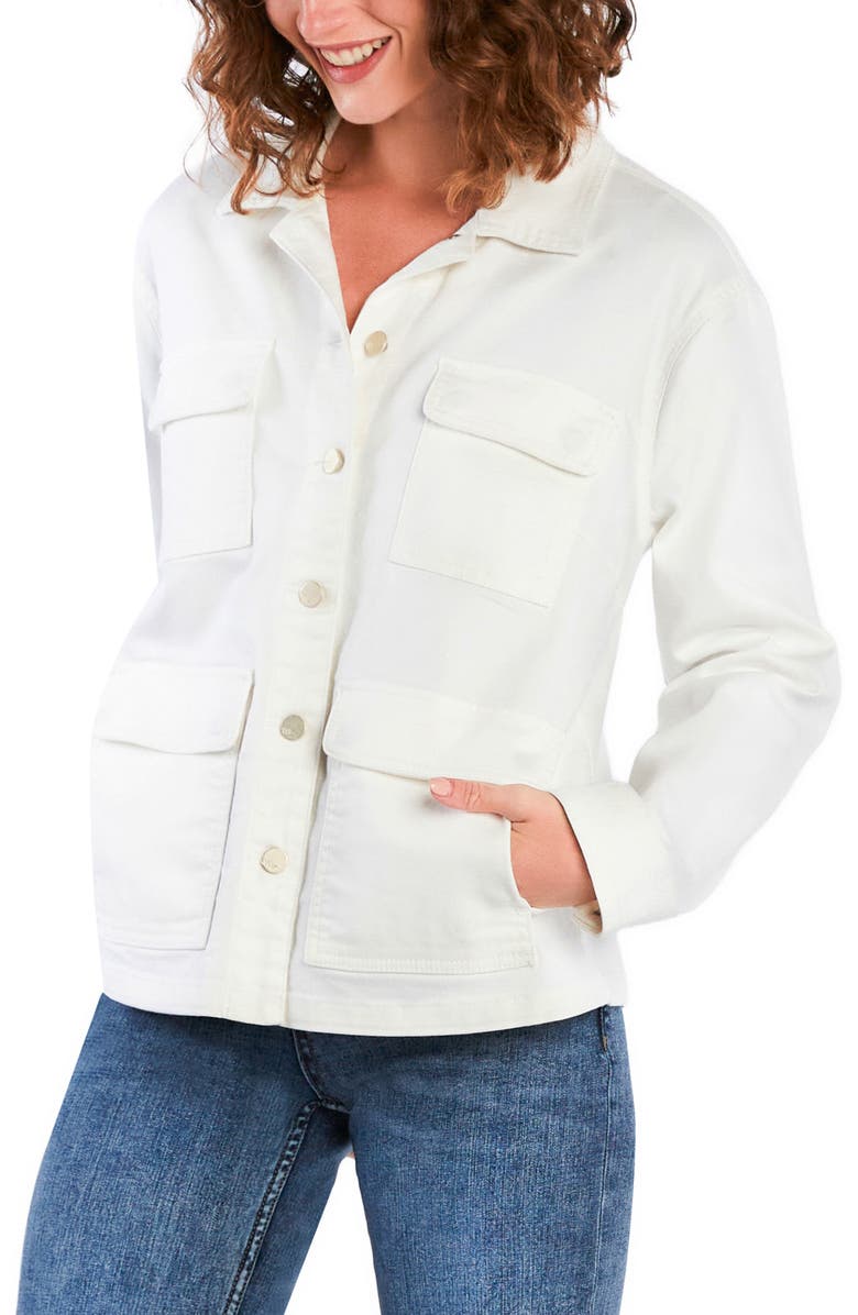 Wash Lab Denim Denim Rider Jacket, Alternate, color, Stone White