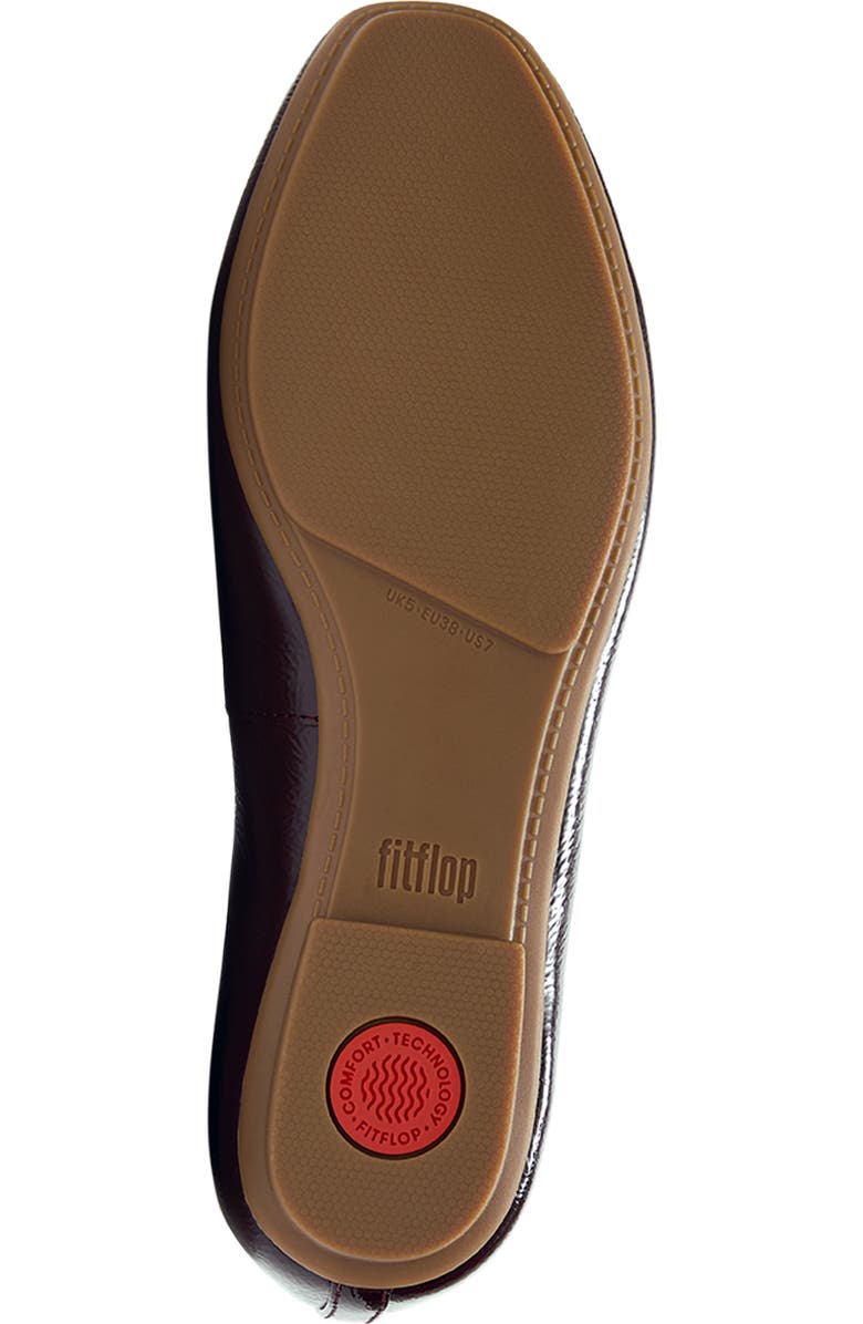 FitFlop Delicato Bow Pat Lea Ballet, Alternate, color, Cherry